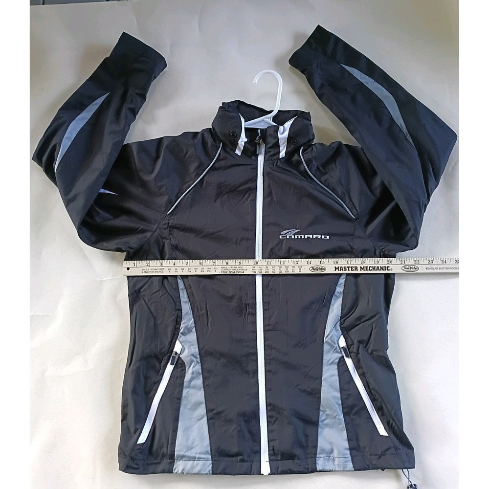 North End Camaro Women's M wind breaker Jacket Full Zip Black W/ White mesh